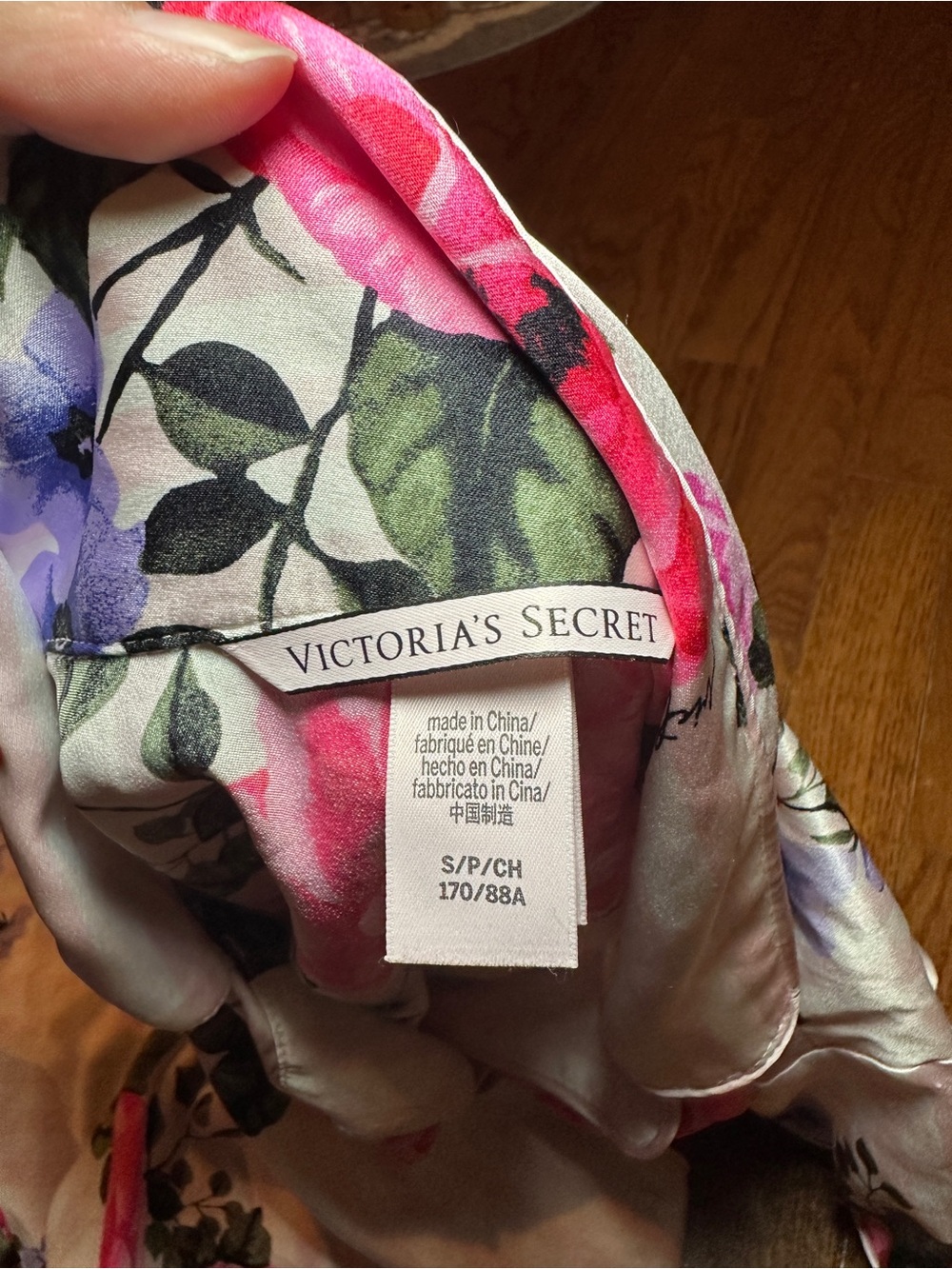 Victoria's Secret Floral Satin Romper Pajamas - Small - Picture 4 of 4